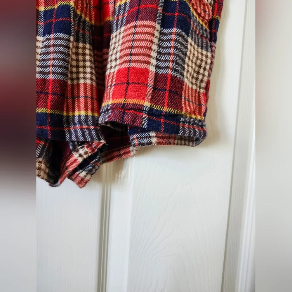 Aerie Plaid Red and Blue Women's Shorts S